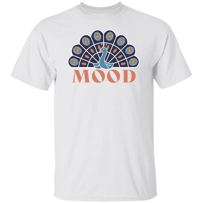 Hope Nichols The Peacock Mood Tee Shirt Scarlet And Gold Shop