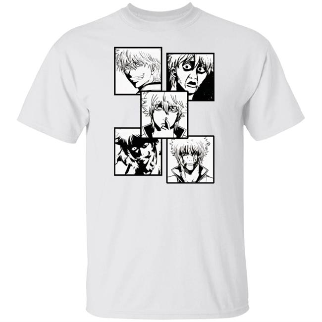 Gintama Anime Faces of Gintoki Shirt
