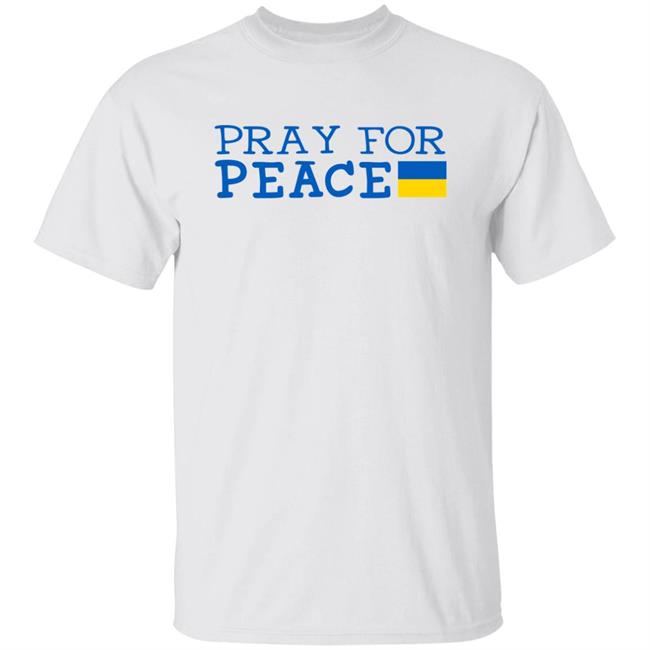 Pray For Peace Ukraine Flag T Shirt Girls Lacrosse Team