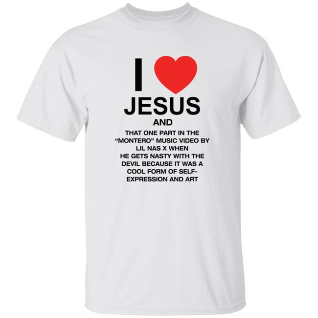 Pizzaslime Store Merch I Love Jesus And Montero T Shirt white