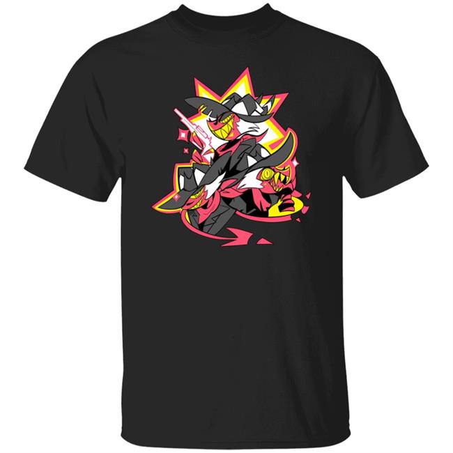 Hazbin Hotel Faces of Striker Shirt Shark Robot