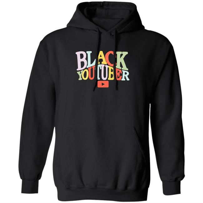 Poudii Merch Psychedelic Black Youtuber Hoodie