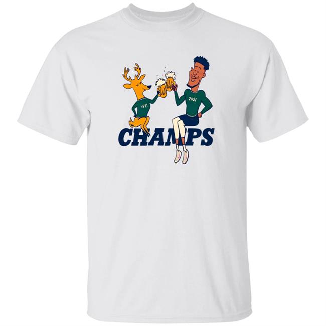 Cheers To The Deer 1971 2021 Champs T Shirt Giannis