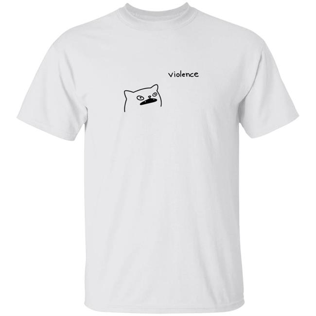 Portlandsbatman Poorlycatdraw Violence Cat Shirt
