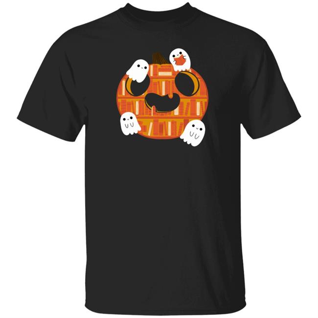 Qwertee Merch Pumpkin Library By Taylorross1 Shirt
