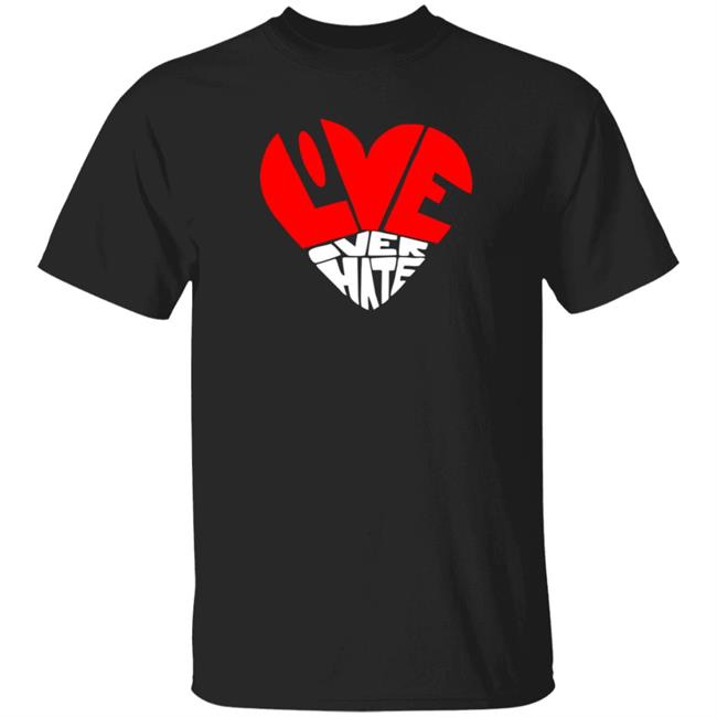 Love Over Hate Heart Hoodie