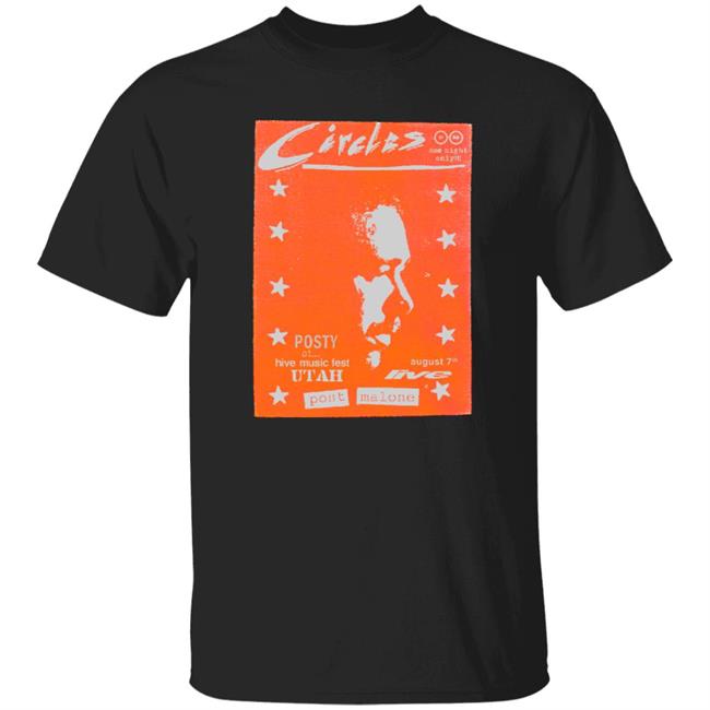 Post Malone Merch Circles Live Tee Shirt