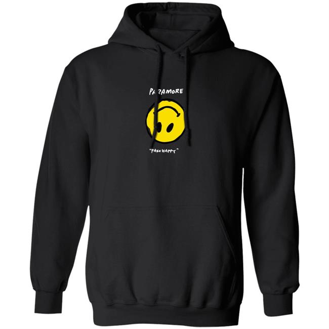 Paramore Merch Paramore Fake Happy Black T Shirt Paramore Merch Paramore Fake Happy Black T Shirt