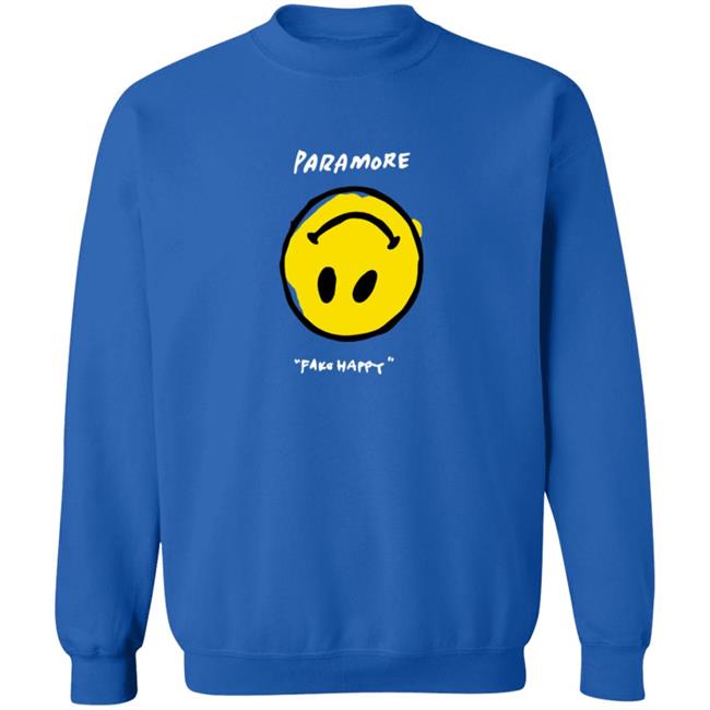 Paramore Merch Paramore Fake Happy Black T Shirt Paramore Merch Paramore Fake Happy Black T Shirt