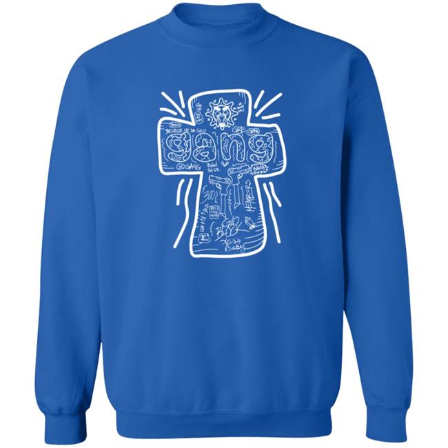 Glo Gang Merch Believe Cross Tee Shirt Glo Gang Merch Believe Cross Tee Shirt