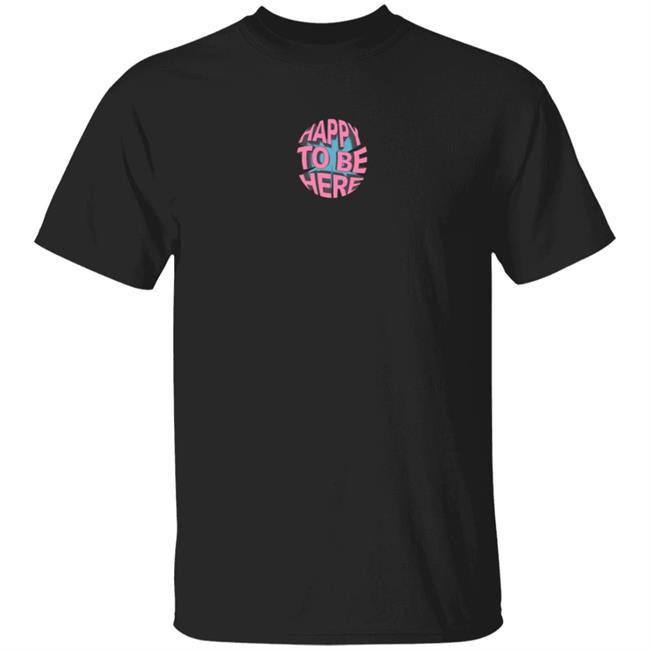 Space Zebra Merch Happy To Be Here Black Tee