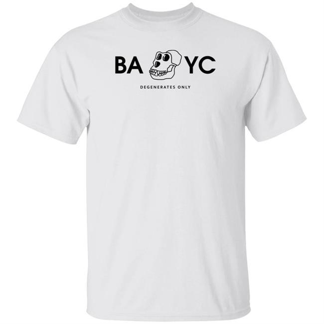 Bored Ape Yacht Club Bayc Degenerates Only Shirt Trapphone Eth