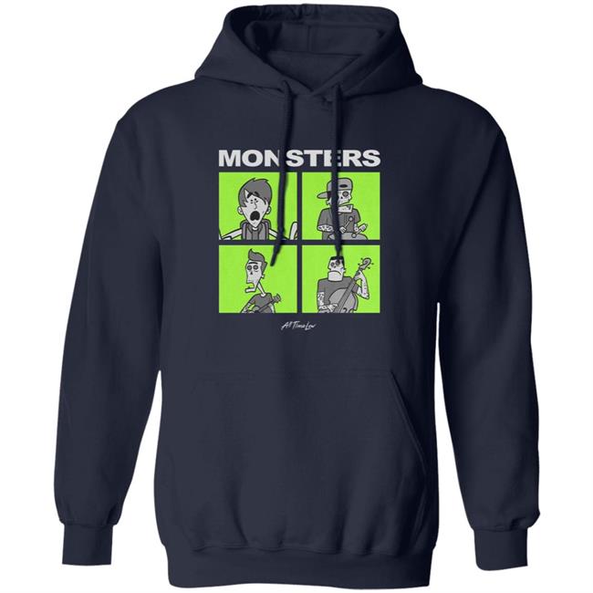 All Time Low Merch Monsters Square T Shirt All Time Low Merch Monsters Square T Shirt