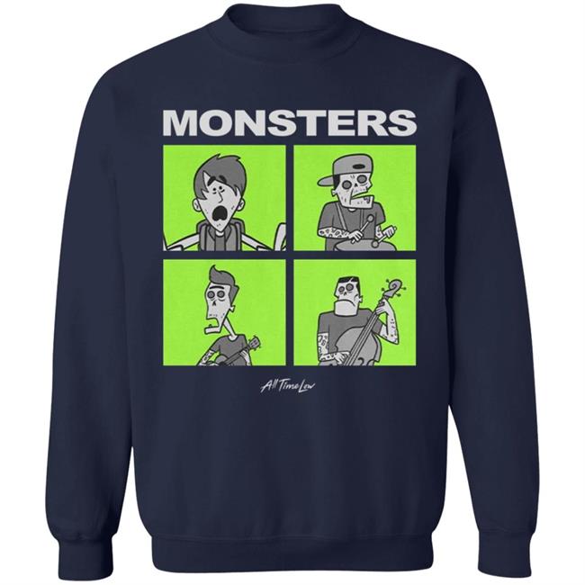 All Time Low Merch Monsters Square T Shirt All Time Low Merch Monsters Square T Shirt