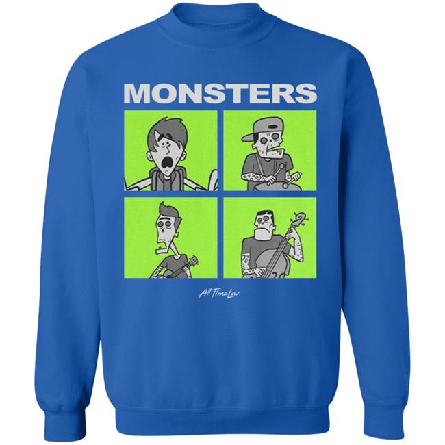 All Time Low Merch Monsters Square T Shirt All Time Low Merch Monsters Square T Shirt