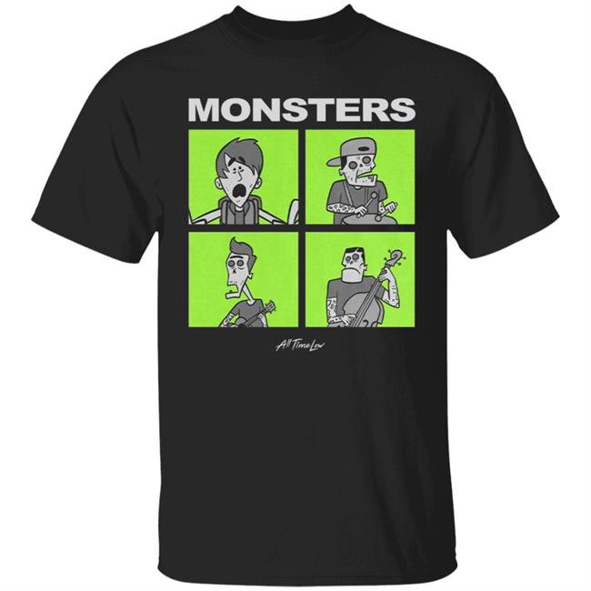 All Time Low Merch Monsters Square T Shirt