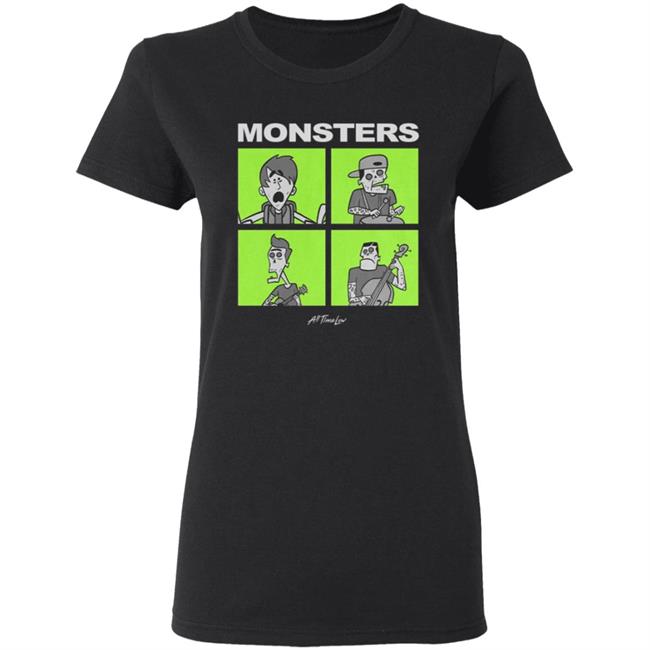 All Time Low Merch Monsters Square T Shirt All Time Low Merch Monsters Square T Shirt
