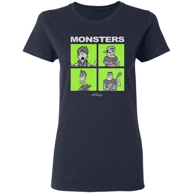 All Time Low Merch Monsters Square T Shirt All Time Low Merch Monsters Square T Shirt