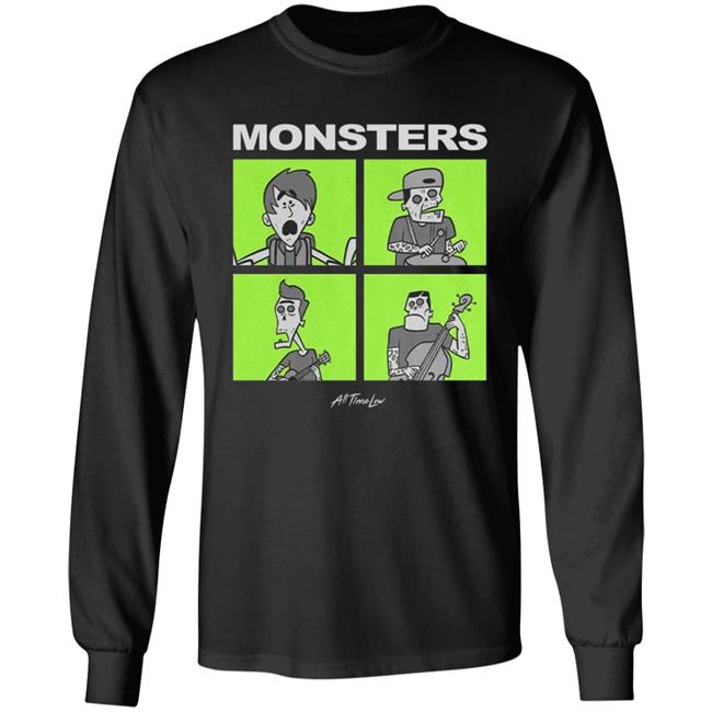 All Time Low Merch Monsters Square T Shirt All Time Low Merch Monsters Square T Shirt