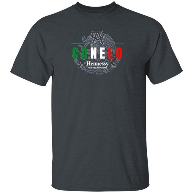 CA Canelo Alvarez Hennessy Never Stop Never Settle Shirt CA Canelo Alvarez Hennessy Never Stop Never Settle Shirt