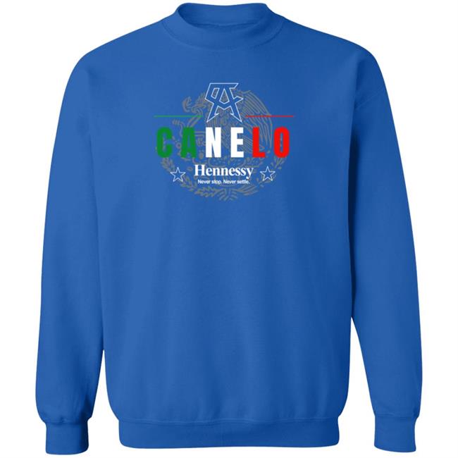 CA Canelo Alvarez Hennessy Never Stop Never Settle Shirt CA Canelo Alvarez Hennessy Never Stop Never Settle Shirt