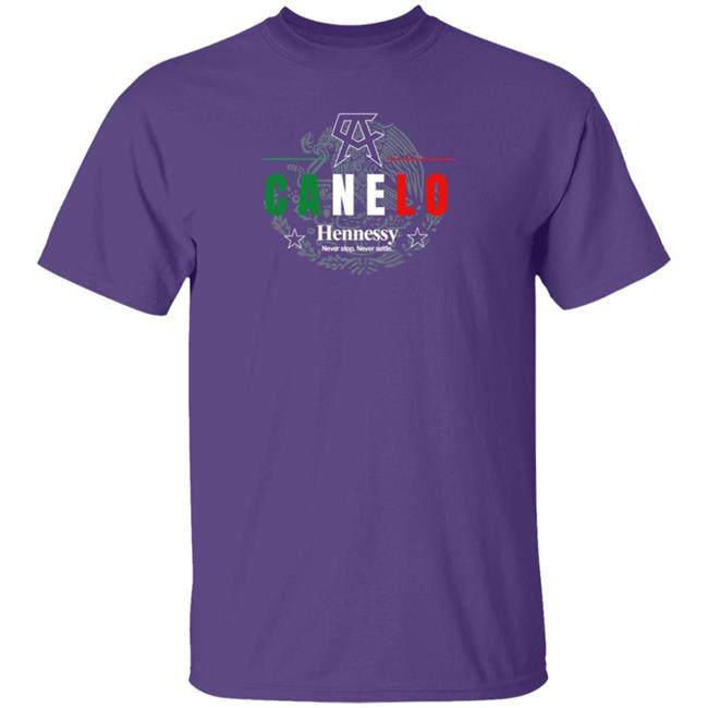 CA Canelo Alvarez Hennessy Never Stop Never Settle Shirt CA Canelo Alvarez Hennessy Never Stop Never Settle Shirt