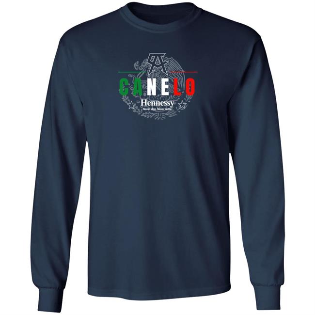 CA Canelo Alvarez Hennessy Never Stop Never Settle Shirt CA Canelo Alvarez Hennessy Never Stop Never Settle Shirt