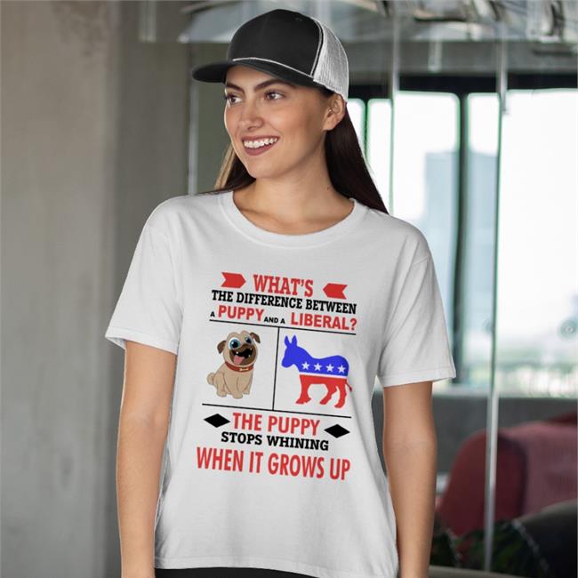What's The Difference Between A Puppy And A Liberal T Shirt