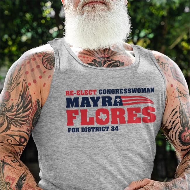 Re Elect Congresswoman Mayra Flores TShirt America Flag