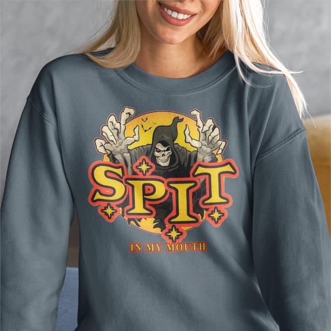Spit In My Mouth T Shirts Black