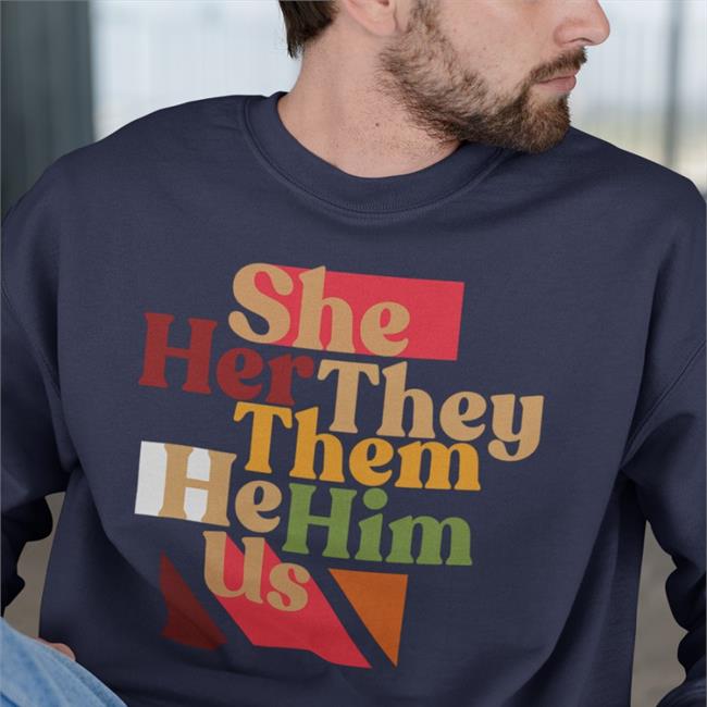 She Her They Them He Him Us Tee Red