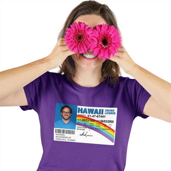 Mcdaniel Hawaii Driver License T Shirt