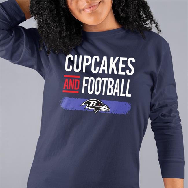 Cupcakes And Football Baltimore Ravens T Shirts Duff Goldman