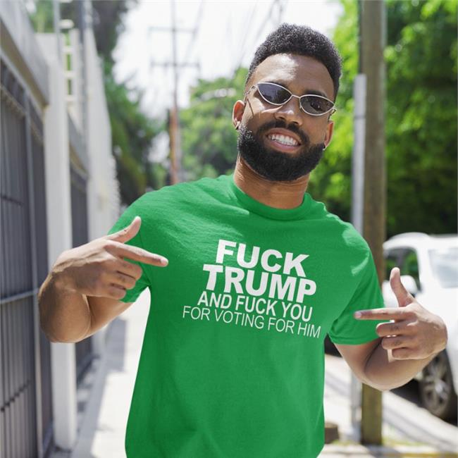 Fuck Trump And Fuck You For Voting For Him V Neck T Shirt Donna