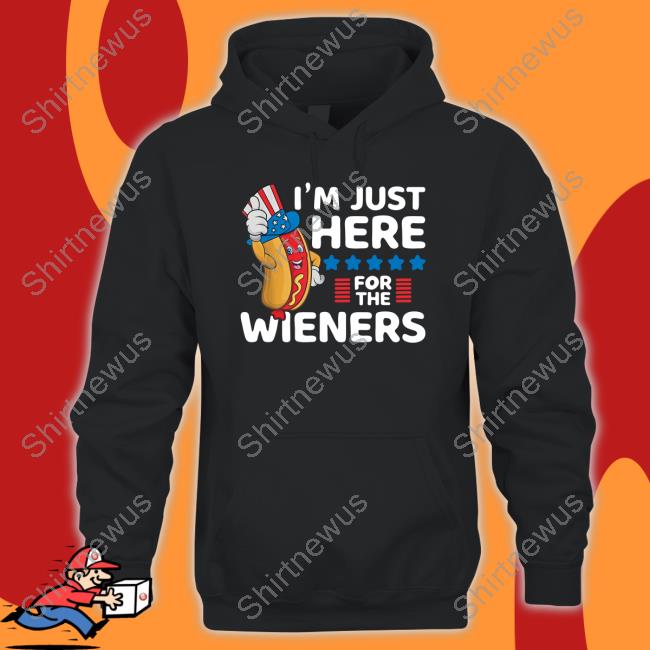 Official Hot Dog I'm Just Here For The Wieners 4Th Of July Shirt