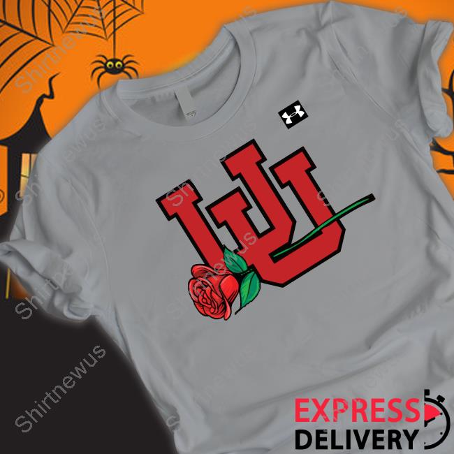 Official Utah Football Interlocking Utah Utes Football Rose T Shirt