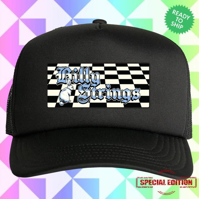 Official Billy Strings Merch Store Shop Billy Strings Checkered Rabbit Patch Hat