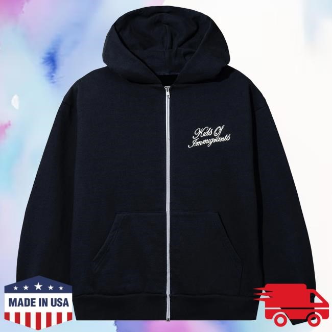 Official Kids Of Immigrants Built To Last Zip Popover Hoodie