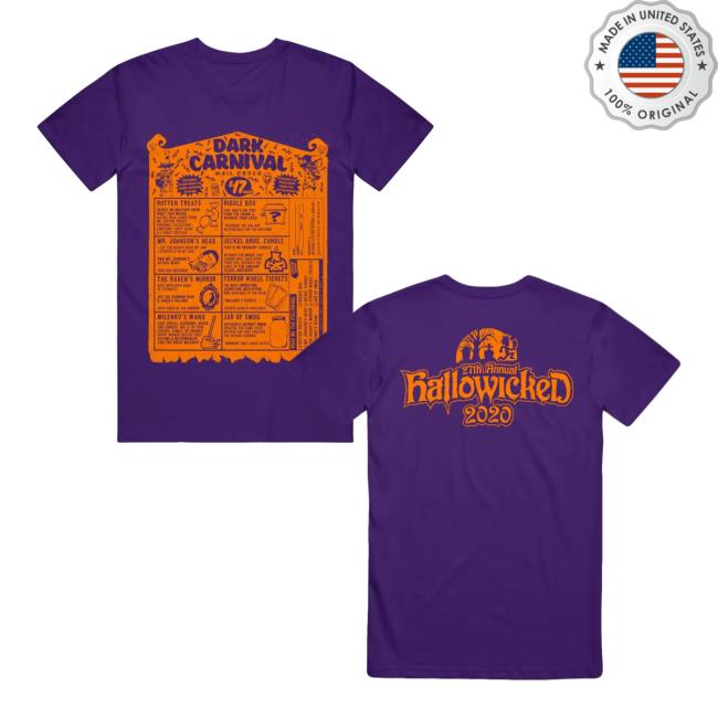 Official Icp Merch Clothing Store Insane Clown Posse Dark Carnival Mailorder Purple Shirt