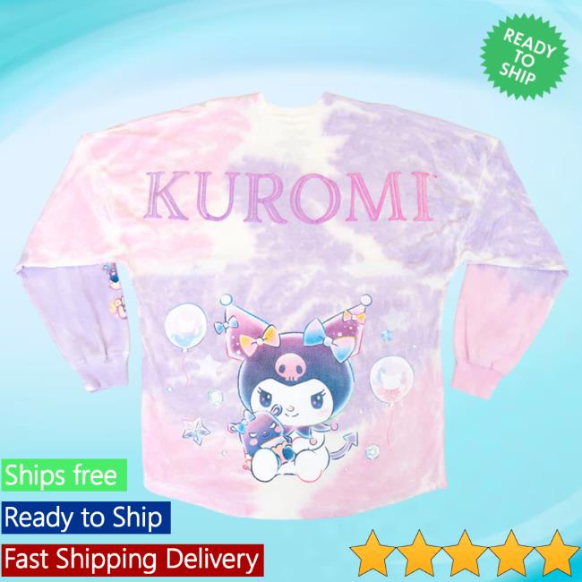 Official Sanrio Apparel Clothing Merch Store Shop Kuromi Japanla Pastel Party Tie-Dye Spirit Crewneck