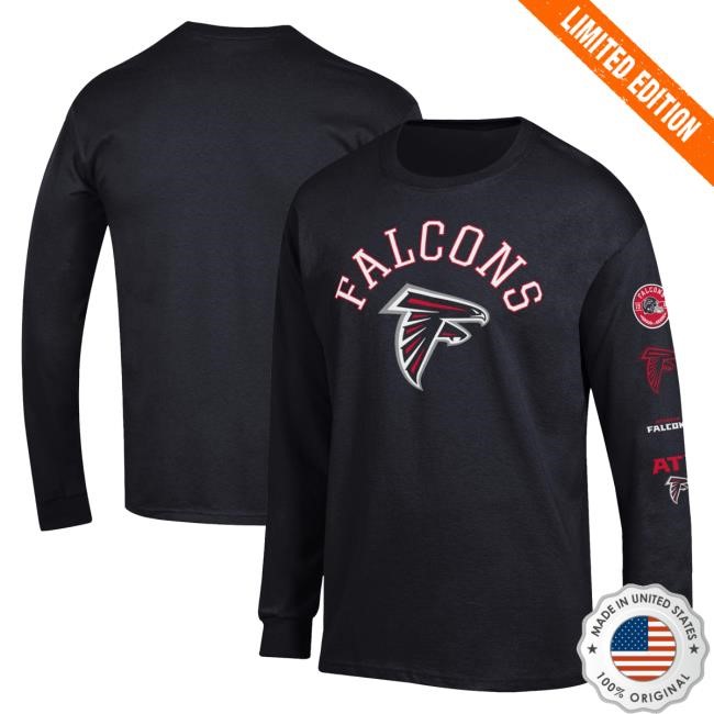 Official NFL Clothing Men's Atlanta Falcons Champion Black Seal LongSleeve ArizonaCardinals