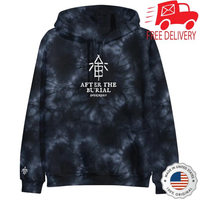 Official After The Burial Merch Pictogram Black Crystal Wash Tie Dye L/S Tee Tie-Dye