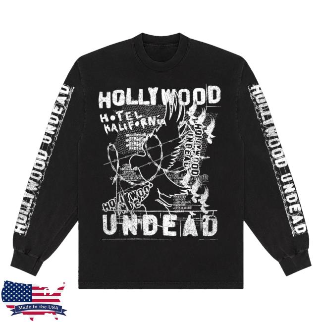 Official Hollywood Undead Merch Store Hk Collage Long Sleeve Shirts Black HollywoodUndead