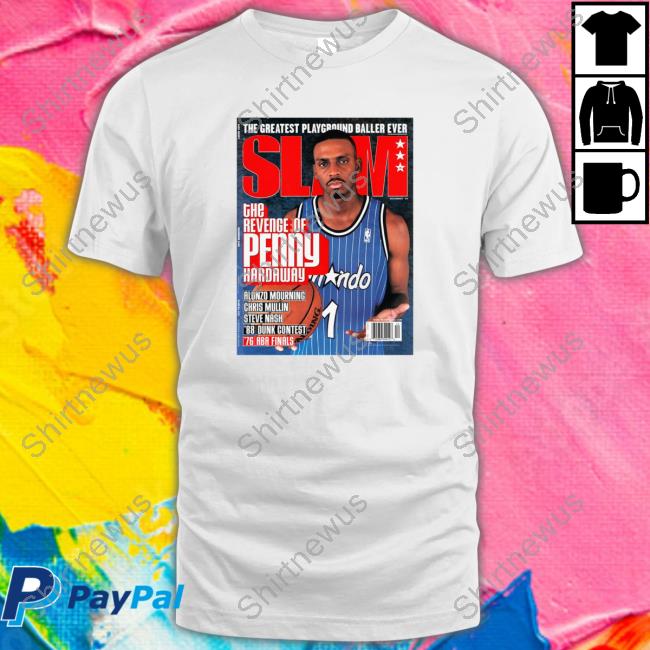 Mitchell And Ness Slam Cover Orlando Magic Penny Hardaway Tee Shirt