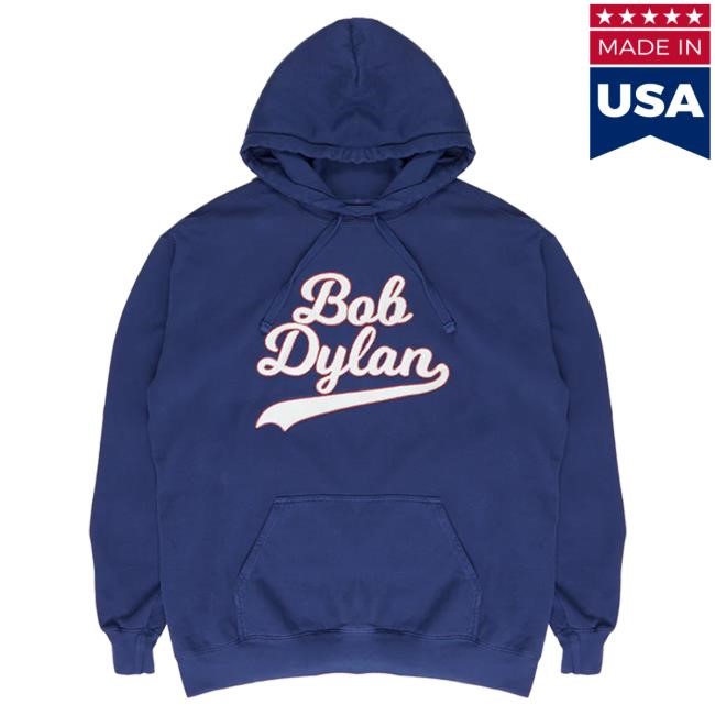 Official Bob Dylan Merch Store Bob Dylan Varsity Logo Pullover Hoodie BobDylan