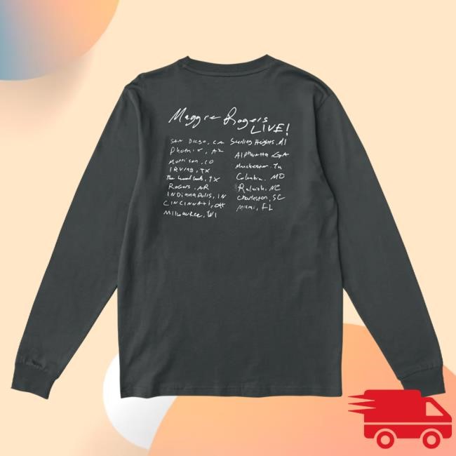 Official Maggir Rogers Merch Maggir Rogers Tour The Don't Forget Me Tour Part I Long Sleeve Shirt New Maggir Rogers Apparel Clothing MaggirRogers