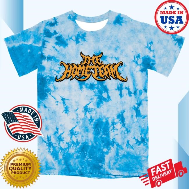 Official The Home Team Merch Store Shop Tie Dye Metal Logo T Shirt (Blue)