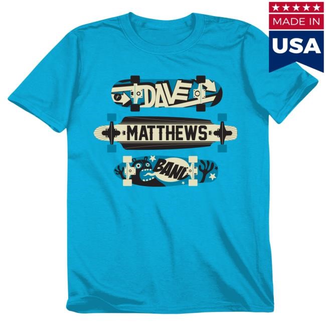 Official Dave Matthews Band Merch Store Youth Skateboard New Shirt
