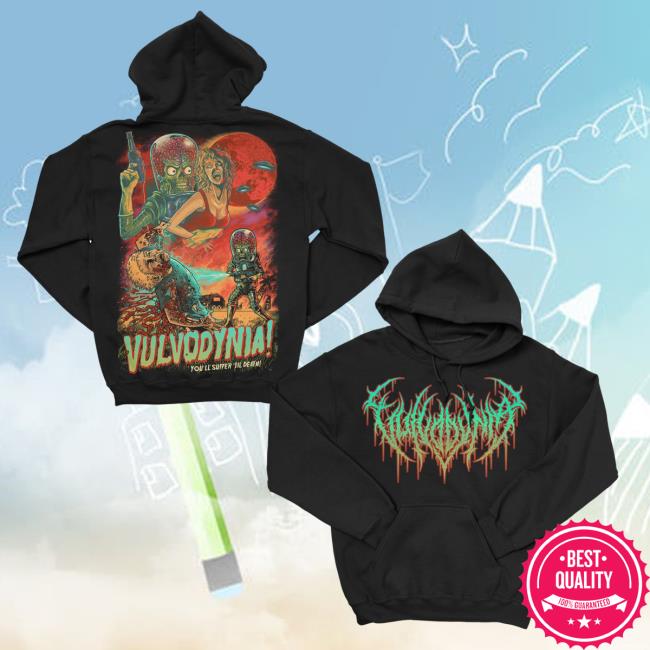 Official Indie Merch Store Vulvodynia Invaders Crewneck Sweatshirt Black Indiemerchstore Shop