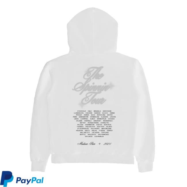 Spinnin Tour White Polaroid Hoody Madison Beer